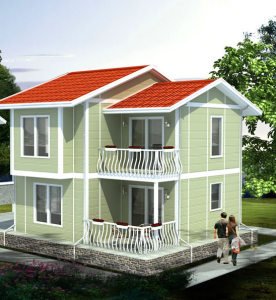 110m2 İki Katlı Fugalı Prefabrik