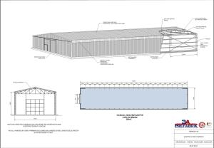 500m2. İzoleli Hangar Depo