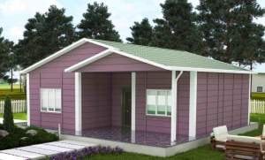 62m2.Tek Katlı Prefabrik Ev