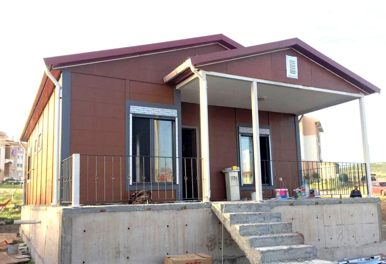82m2.Tek Katlı Prefabrik Yazlık