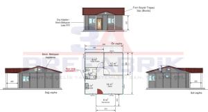 51m2 Tek Katlı Prefabrik Ev